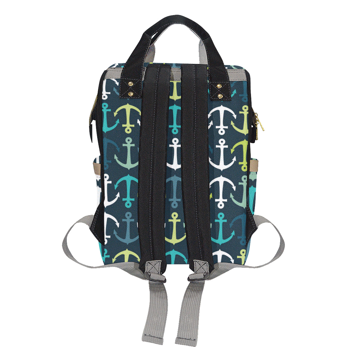 Anchor Pattern Print Design 03 Diaper Bag Backpack