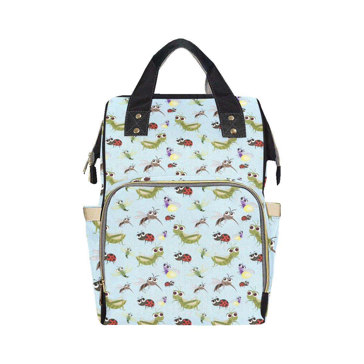 Ladybug Pattern Print Design 01 Diaper Bag Backpack