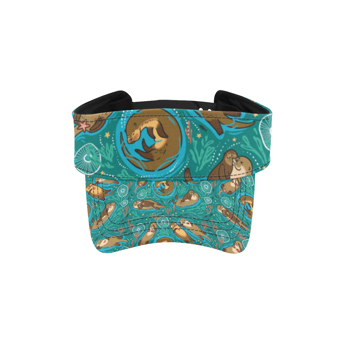 Sea Otter Pattern Print Design 01 Unisex Sun Visor