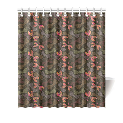 Dragonfly Pattern Print Design 02 Shower Curtain