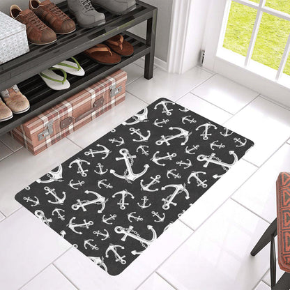 Anchor Black White Rubber Doormat