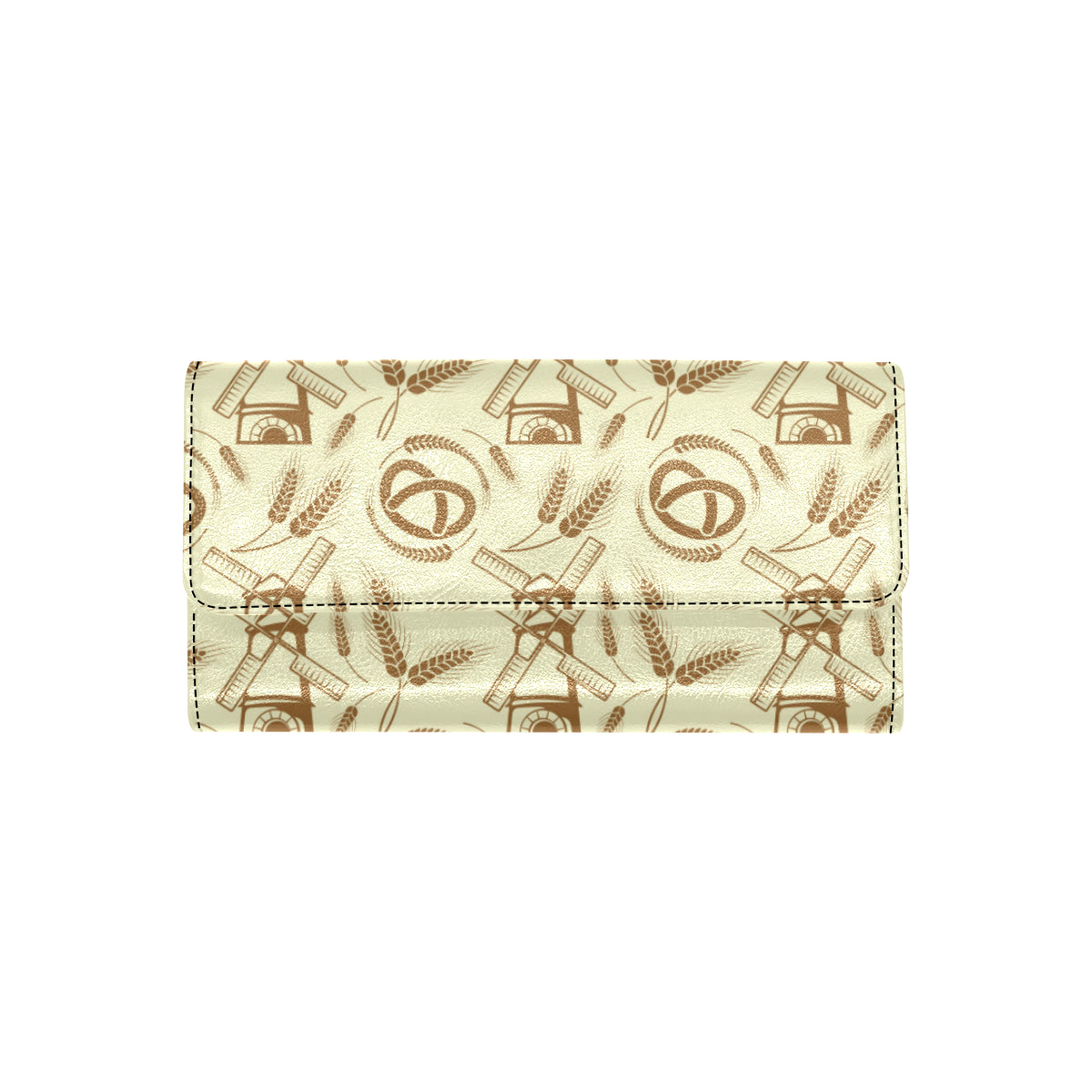 Agricultural Windmills Print Design 03 Women's Trifold Wallet