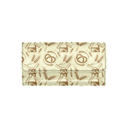 Agricultural Windmills Print Design 03 Women's Trifold Wallet