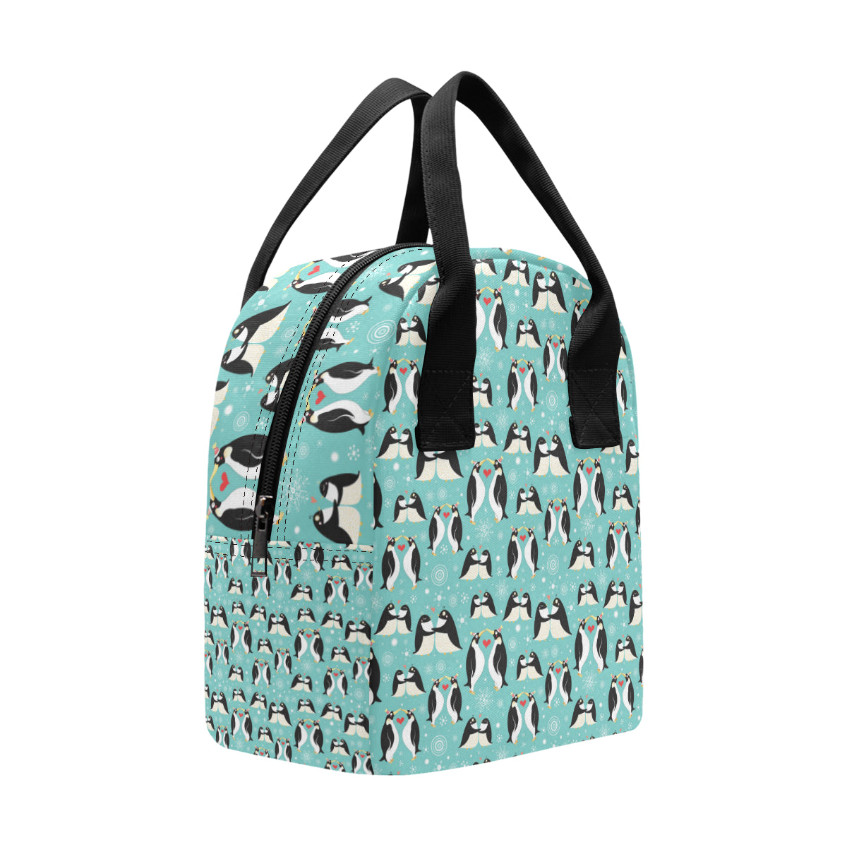Penguin Love Print Insulated Lunch Bag