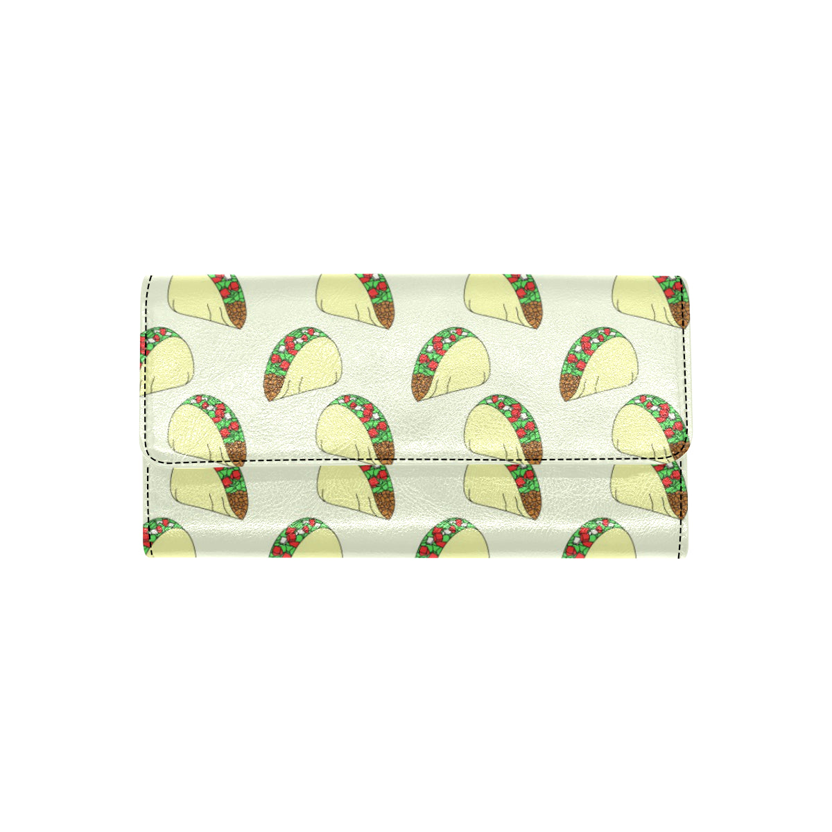 Taco Pattern Print Design TC05 Women's Trifold Wallet