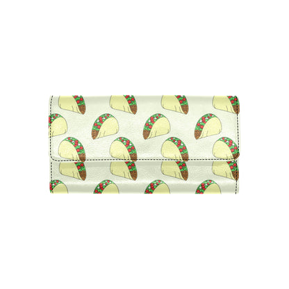 Taco Pattern Print Design TC05 Women's Trifold Wallet