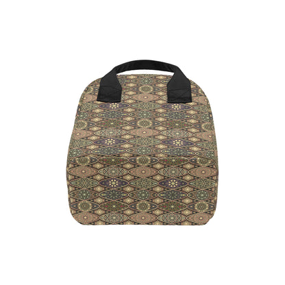 Mandala Motif Themed Design Print Insulated Lunch Bag