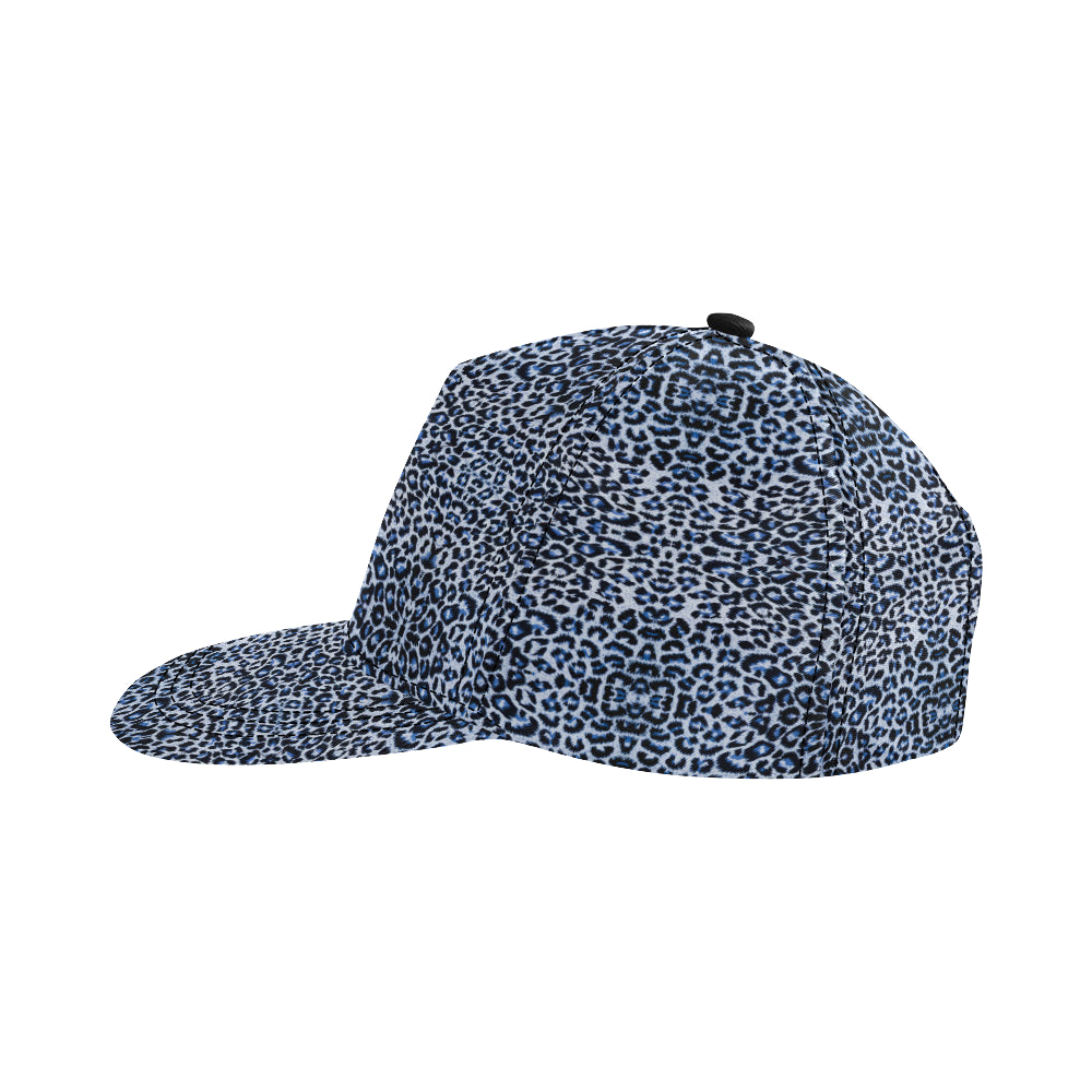 Leopard Blue Skin Print Snapback Cap