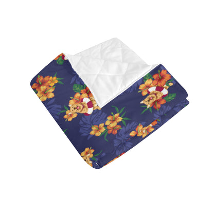 Hawaiian Themed Pattern Print Design H02 Premium Quilt