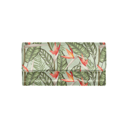 Bird Of Paradise Pattern Print Design BOP08 Women's Trifold Wallet