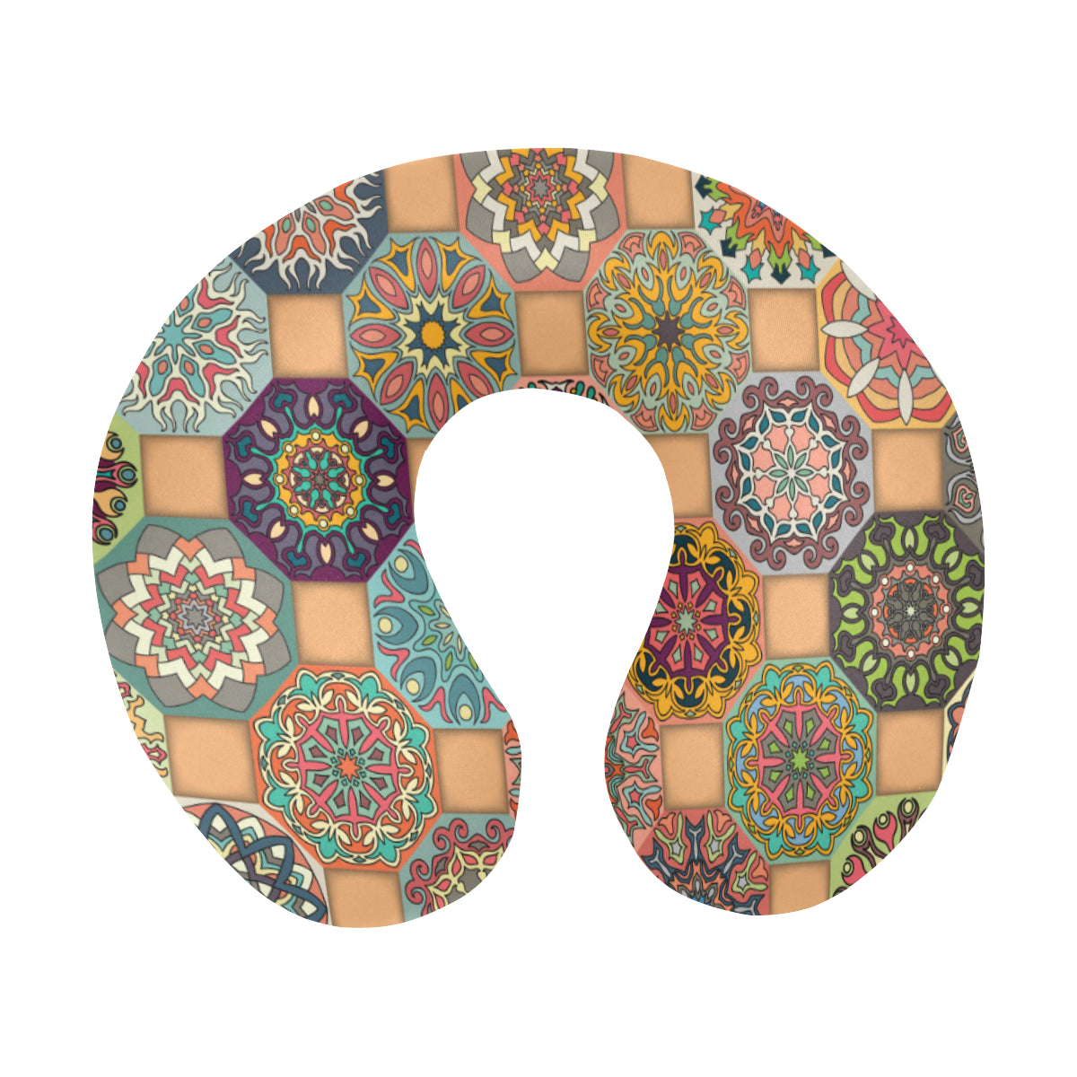 Boho Pattern Print Design 07 U-Shaped Travel Neck Pillow