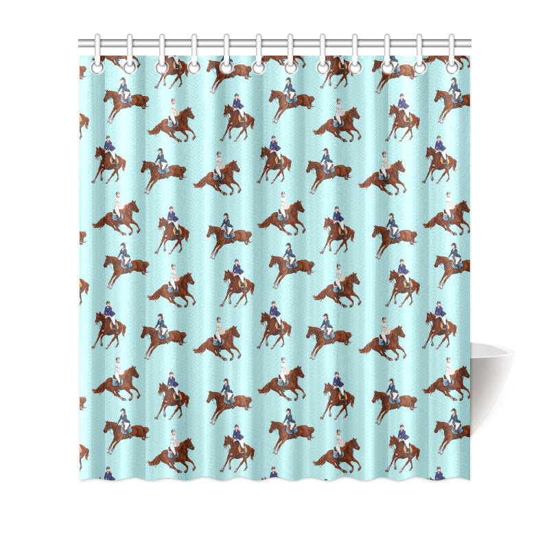 Equestrian Horse Riding Shower Curtain