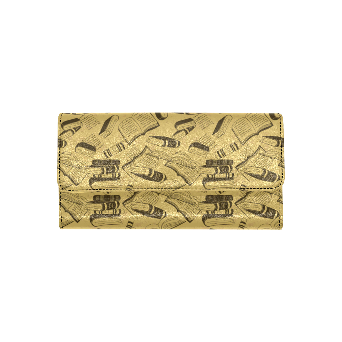 Book Pattern Print Design 02 Women's Trifold Wallet
