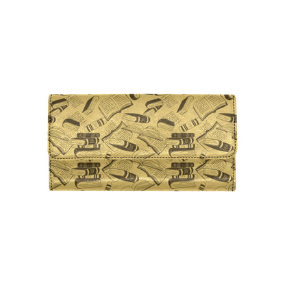 Book Pattern Print Design 02 Women's Trifold Wallet