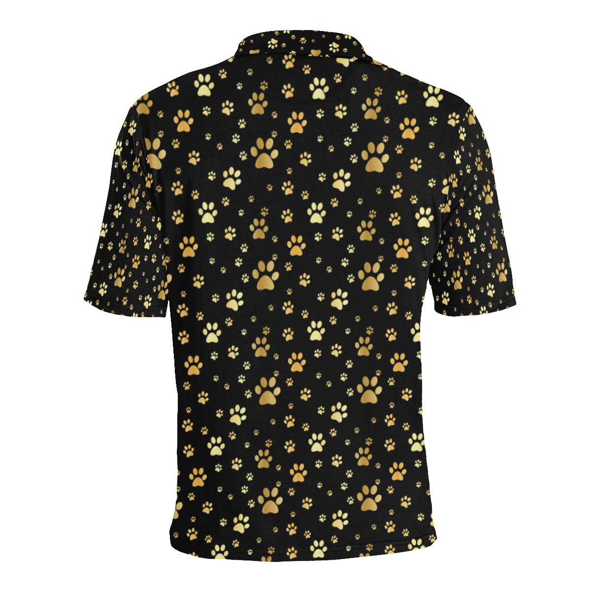 Paw Gold Print Men Polo Shirt