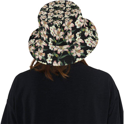 Lily Pattern Print Design LY03 Unisex Bucket Hat