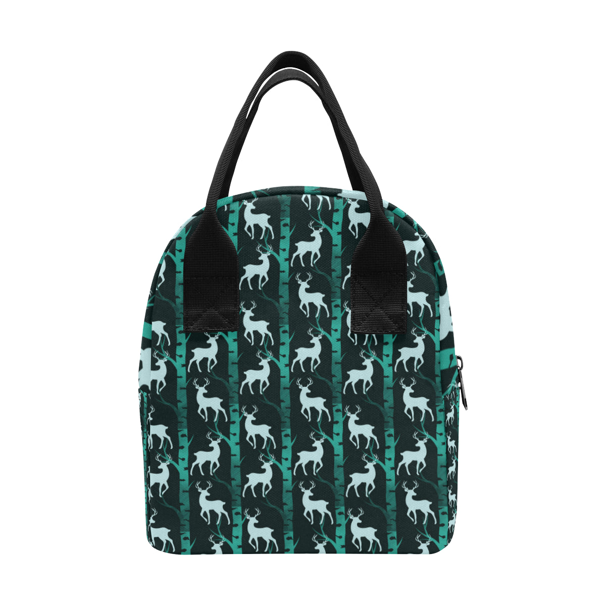 Deer Jungle Print Pattern Insulated Lunch Bag