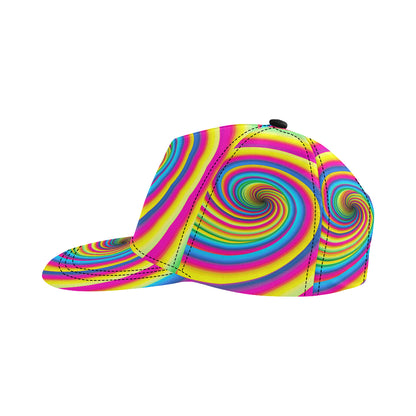 Vortex Twist Swirl Rainbow Design Snapback Cap
