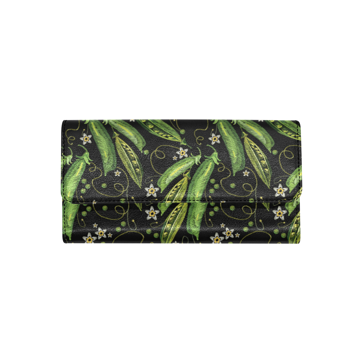 Peas Pattern Print Design A02 Women's Trifold Wallet