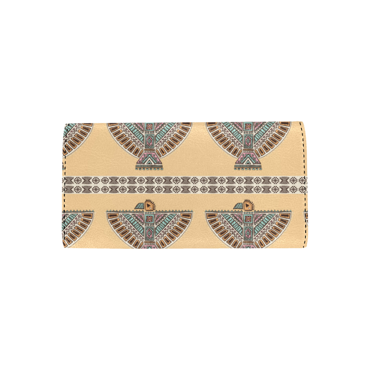 Native American Eagle Pattern Women's Trifold Wallet