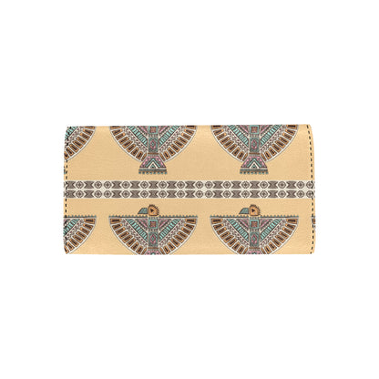 Native American Eagle Pattern Women's Trifold Wallet