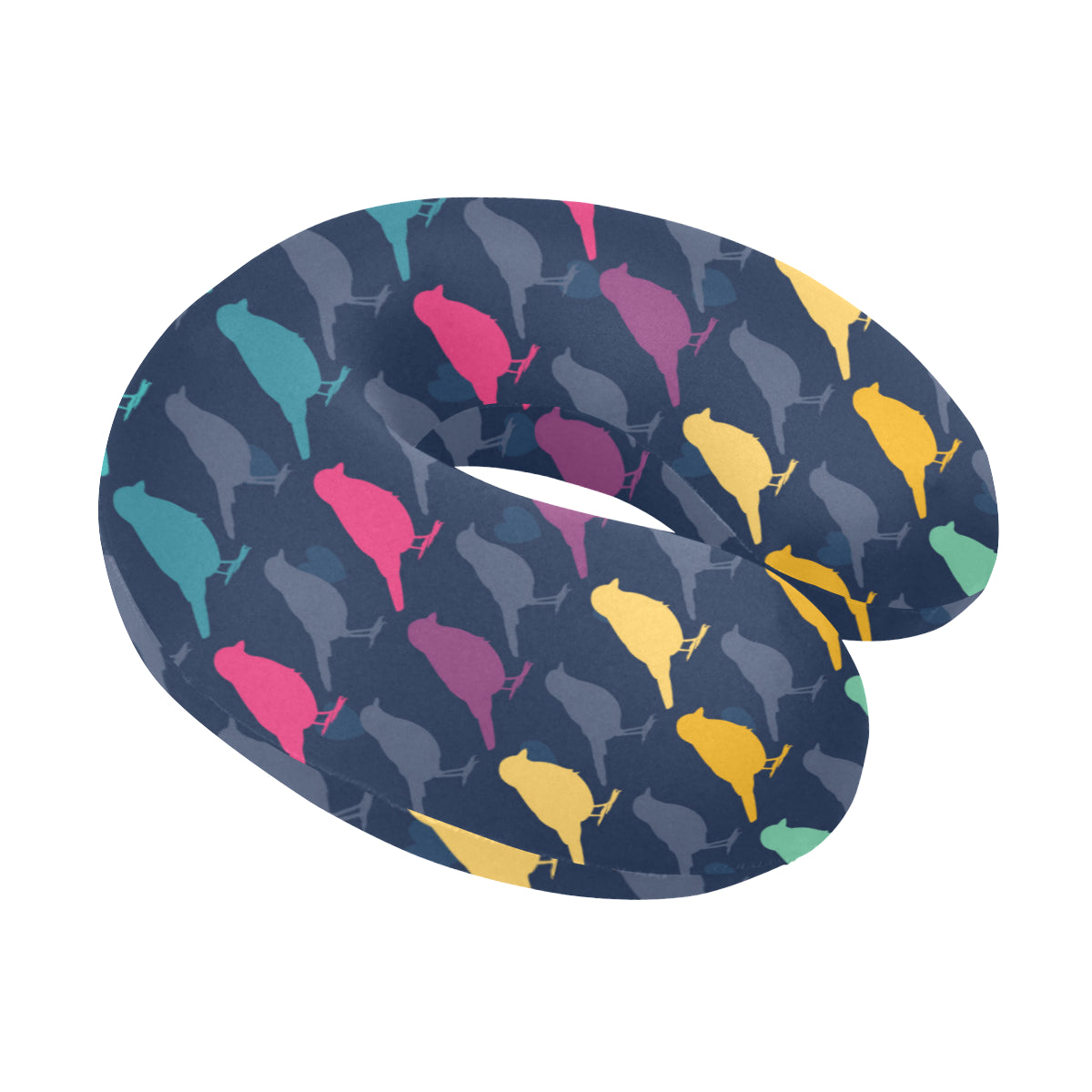 Birds Pattern Print Design 01 U-Shaped Travel Neck Pillow