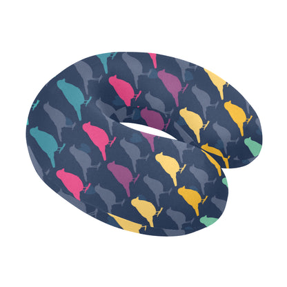 Birds Pattern Print Design 01 U-Shaped Travel Neck Pillow