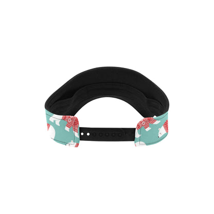 Polar Bear Pattern Print Design A04 Unisex Sun Visor