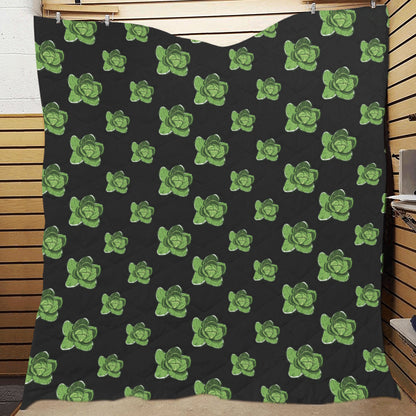 Cabbage Pattern Print Design 03 Premium Quilt
