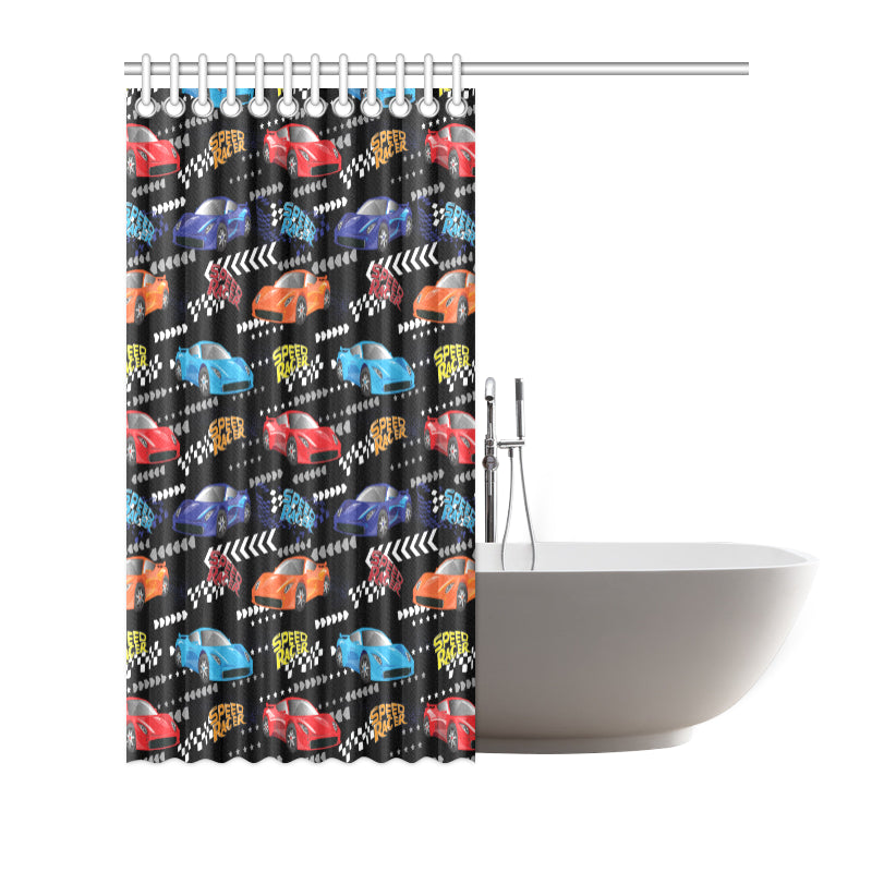Racing Pattern Print Design A05 Shower Curtain