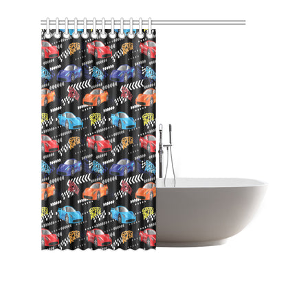 Racing Pattern Print Design A05 Shower Curtain