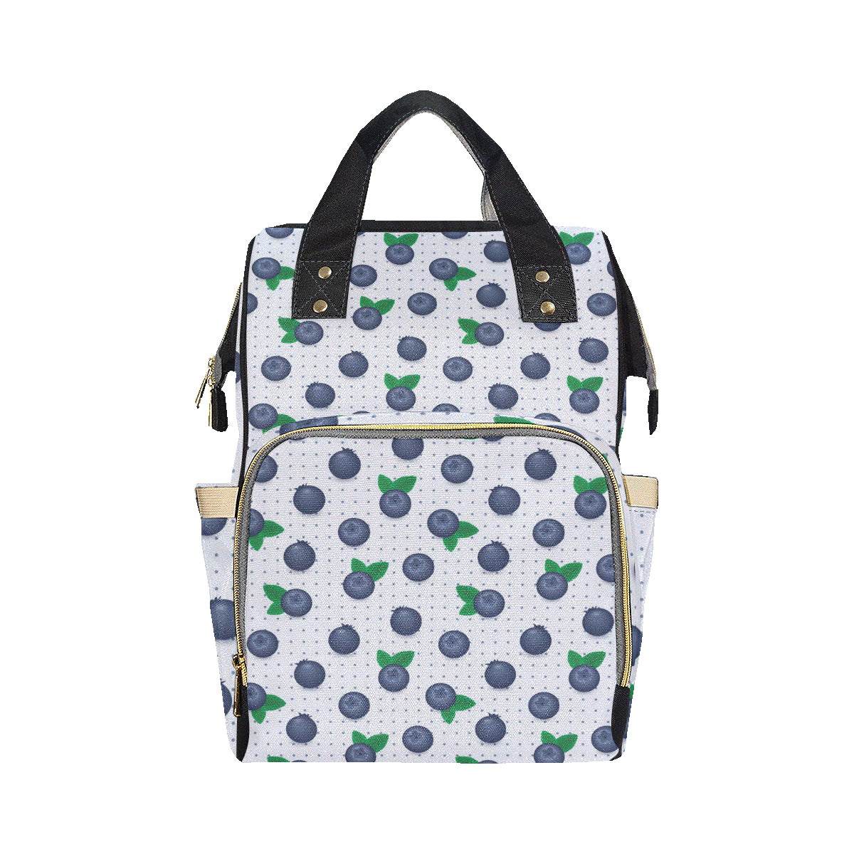 Blueberry Pattern Print Design BB02 Diaper Bag Backpack