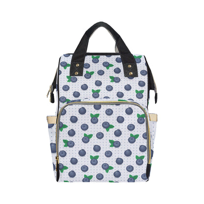 Blueberry Pattern Print Design BB02 Diaper Bag Backpack