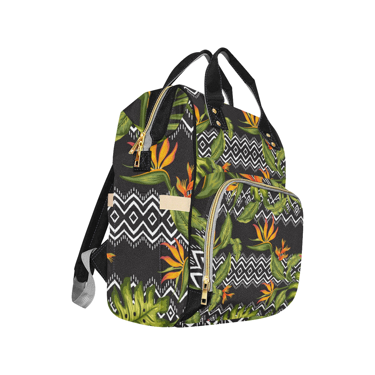 Bird Of Paradise Pattern Print Design BOP07 Diaper Bag Backpack