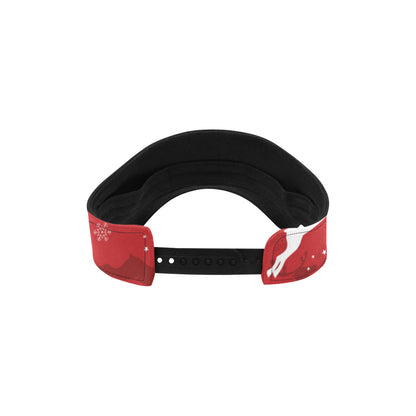 Reindeer Red Pattern Print Design 01 Unisex Sun Visor