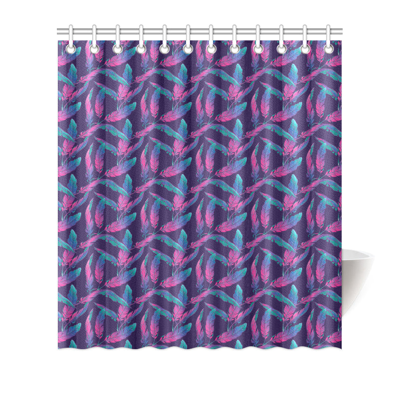 Banana Leaf Pattern Print Design 08 Shower Curtain