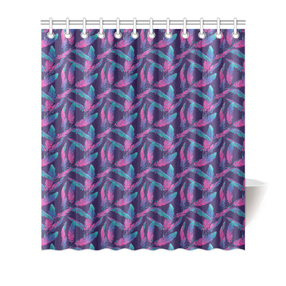 Banana Leaf Pattern Print Design 08 Shower Curtain