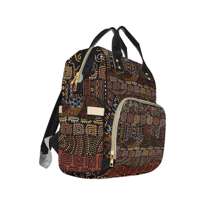 African Pattern Print Design 07 Diaper Bag Backpack