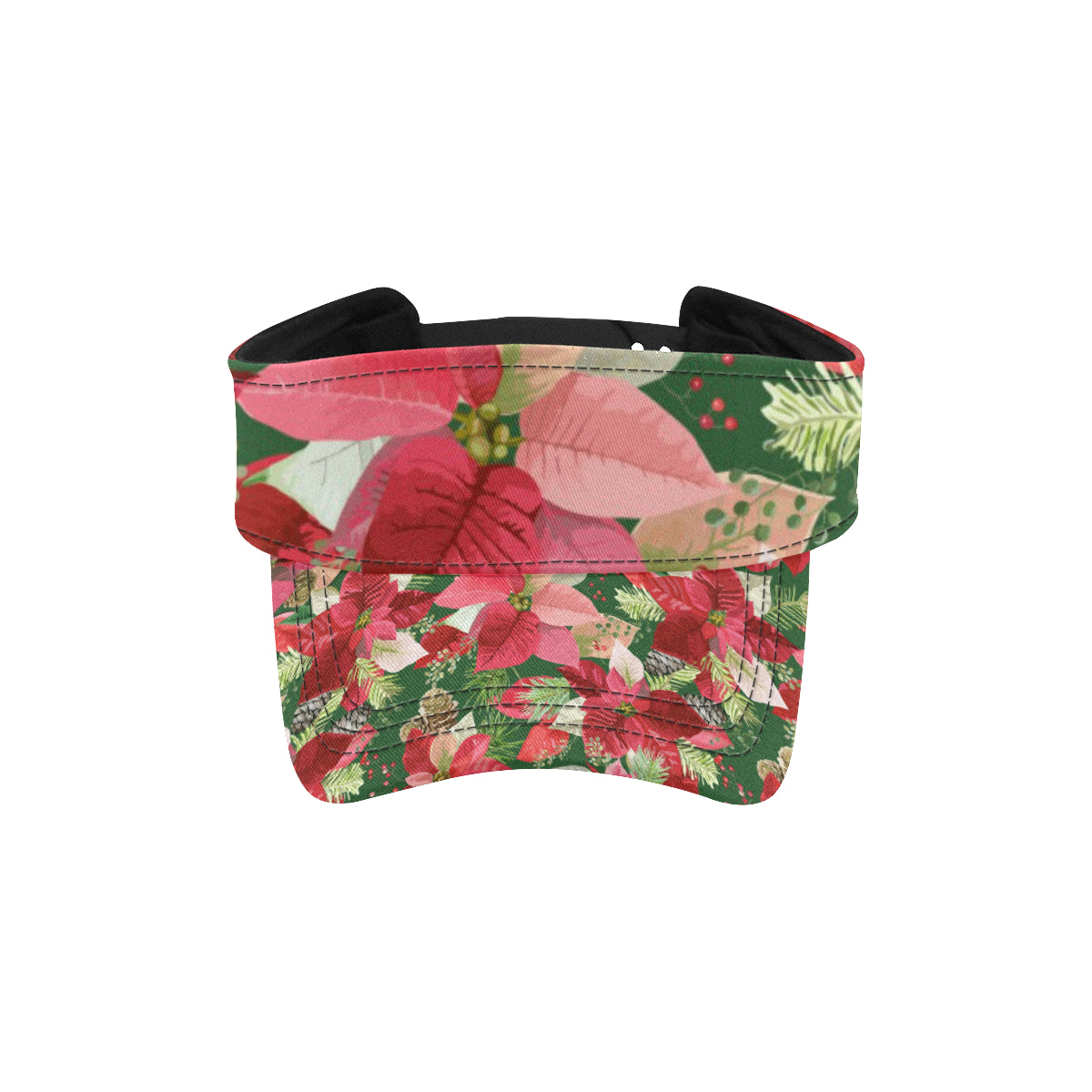 Poinsettia Pattern Print Design POT03 Unisex Sun Visor