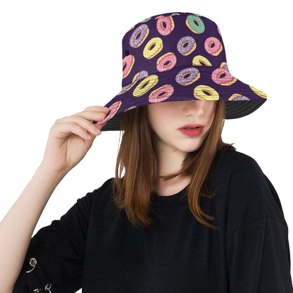 Donut Pattern Print Design DN08 Unisex Bucket Hat