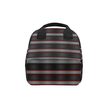 Checkered Flag Red Line Style Insulated Lunch Bag
