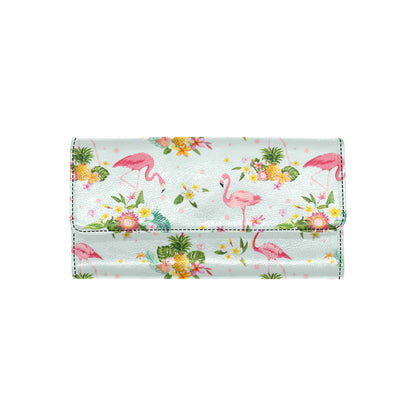 Flamingo Sweet Pattern Women's Trifold Wallet