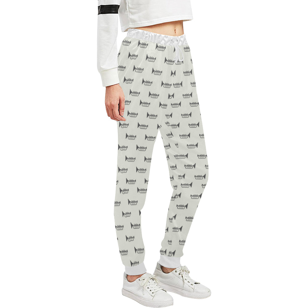 Trumpet Pattern Themed Print Unisex Sweatpants