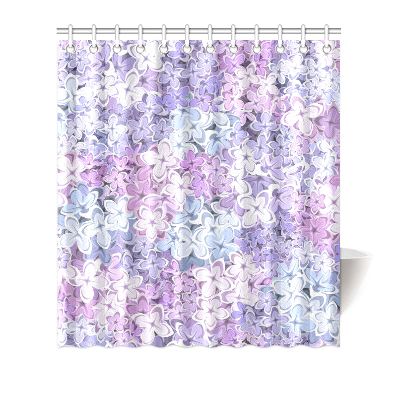Lilac Pattern Print Design LI01 Shower Curtain