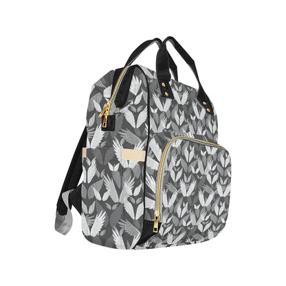 Angel Wings Pattern Design Themed Print Diaper Bag Backpack