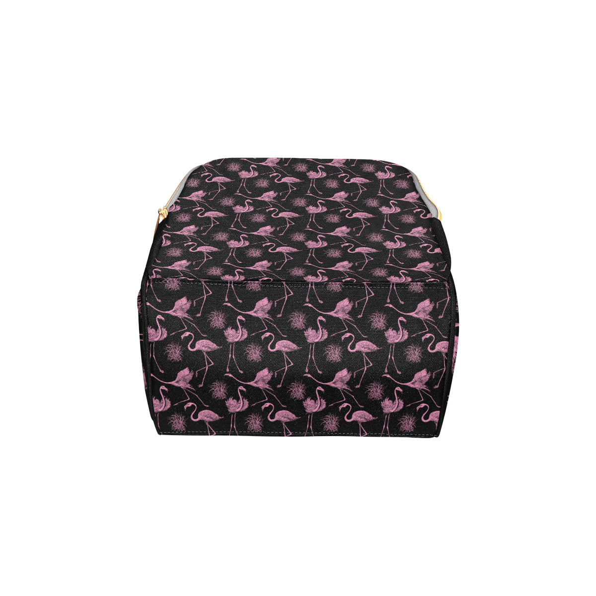 Flamingo Pink Print Pattern Diaper Bag Backpack