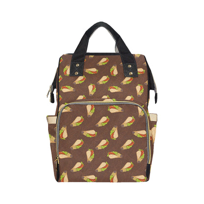 Taco Pattern Print Design TC08 Diaper Bag Backpack
