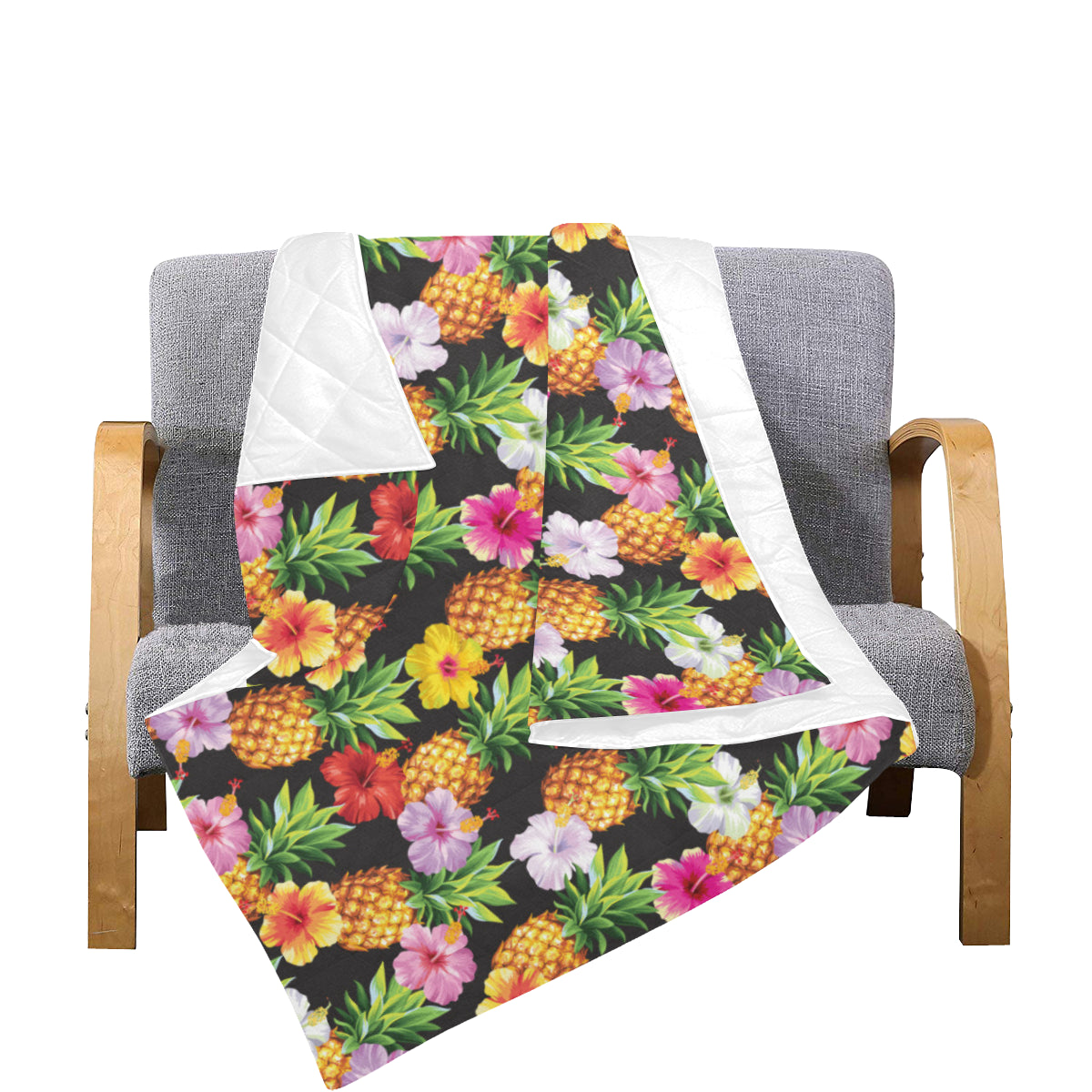 Pineapple Hibiscus Premium Quilt