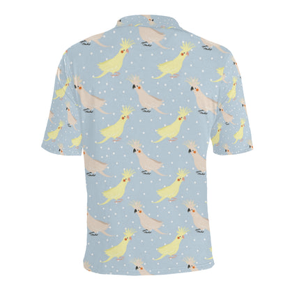 Cockatiel Pattern Print Design 03 Men Polo Shirt