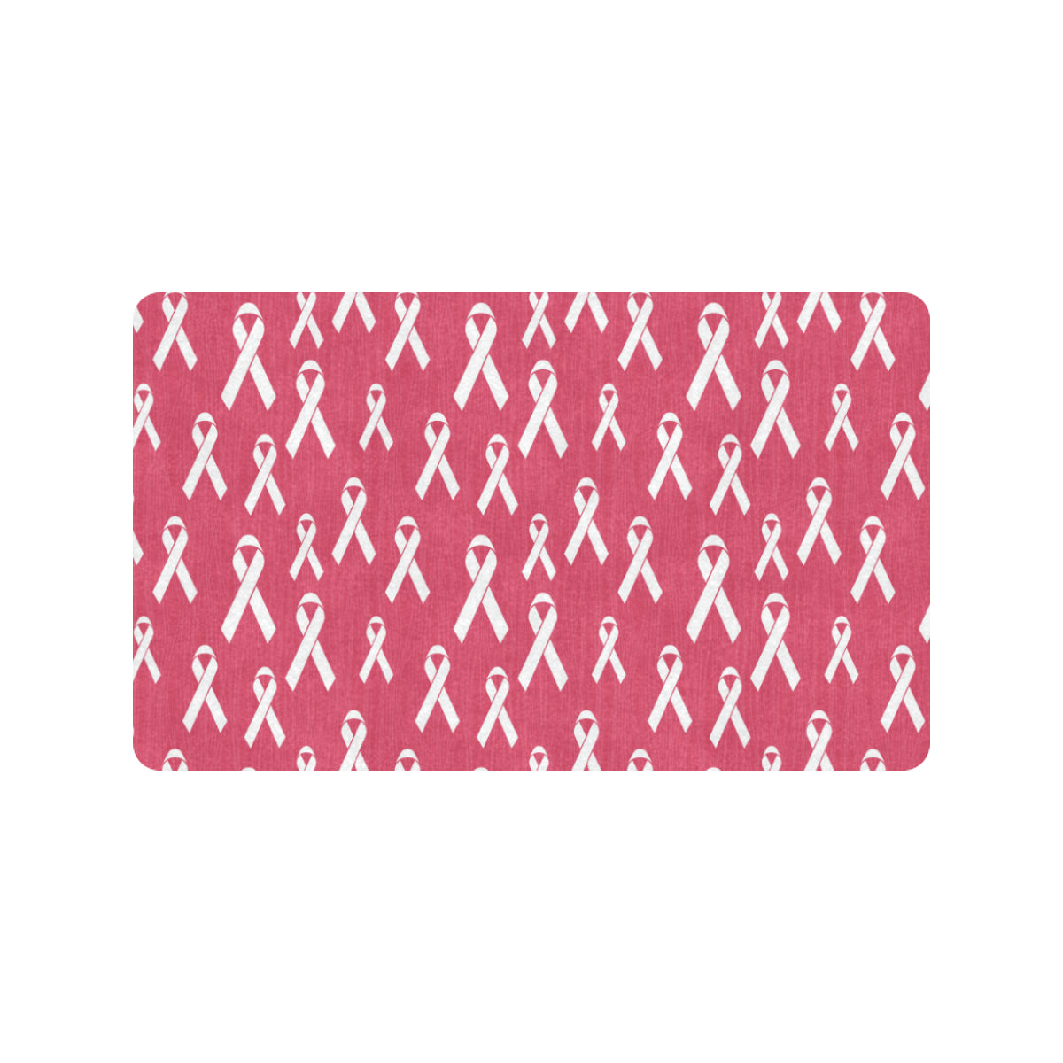 Breast Cancer Awareness Symbol Rubber Doormat